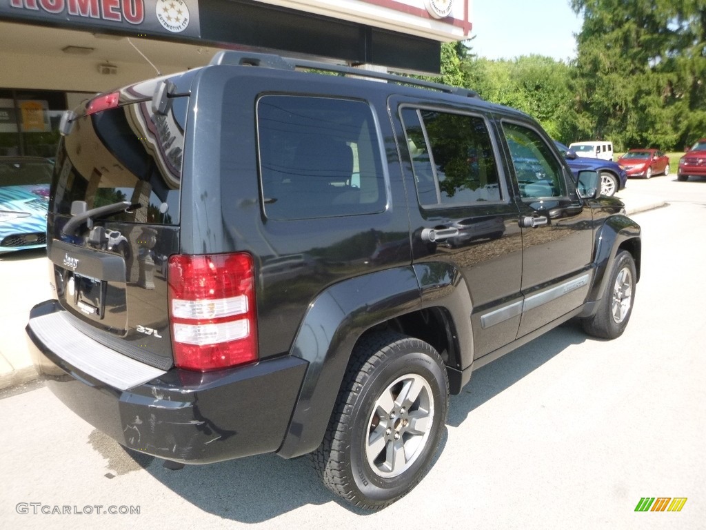 2008 Liberty Sport 4x4 - Brilliant Black Crystal Pearl / Pastel Slate Gray photo #2