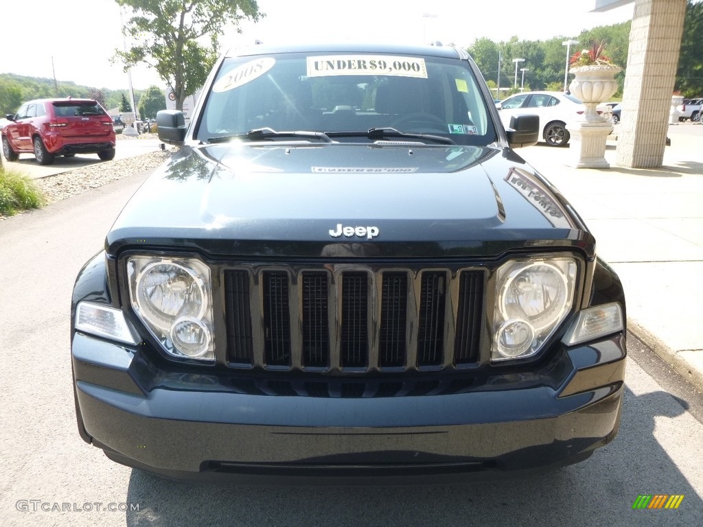 2008 Liberty Sport 4x4 - Brilliant Black Crystal Pearl / Pastel Slate Gray photo #4