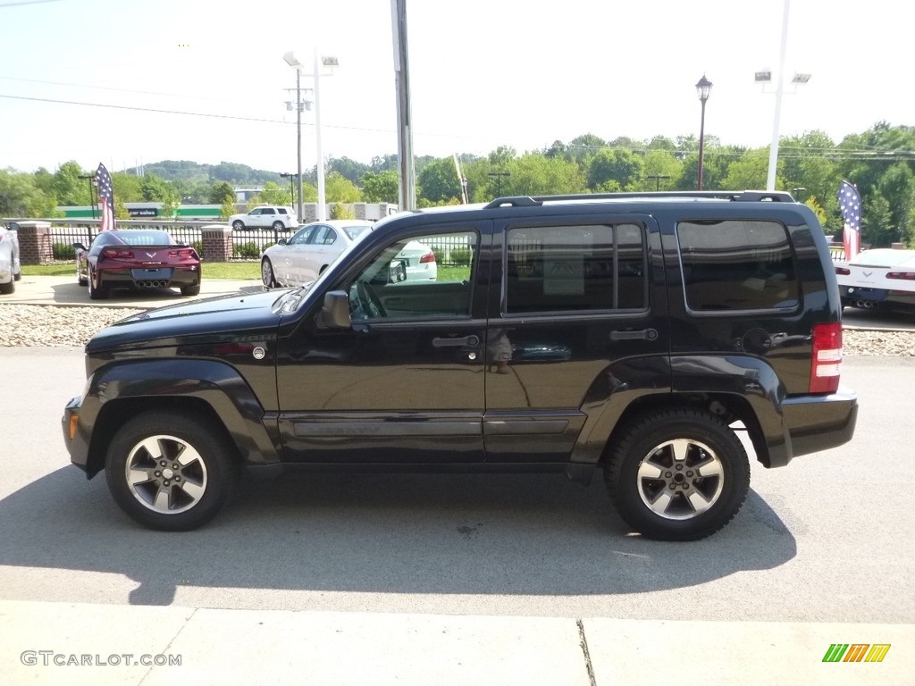 2008 Liberty Sport 4x4 - Brilliant Black Crystal Pearl / Pastel Slate Gray photo #6