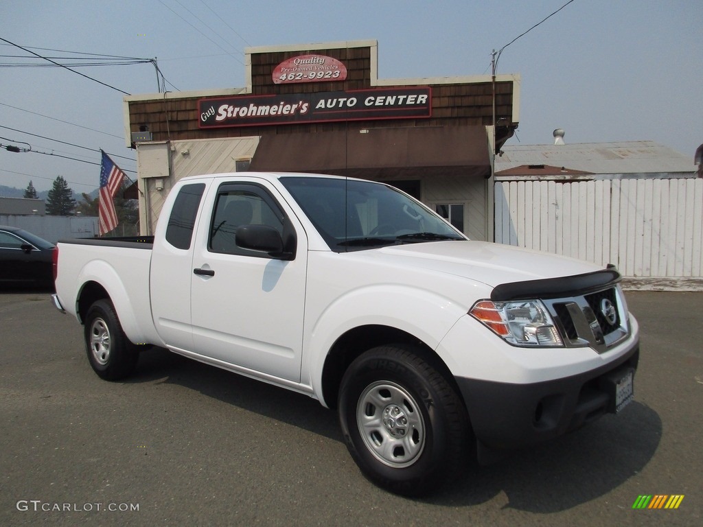 2012 Frontier S King Cab - Avalanche White / Steel photo #1