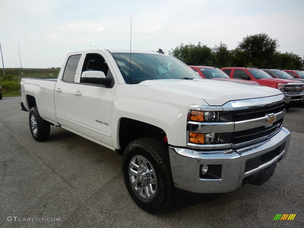 Summit White 2018 Chevrolet Silverado 2500HD LT Double Cab 4x4 Exterior Photo #122333468