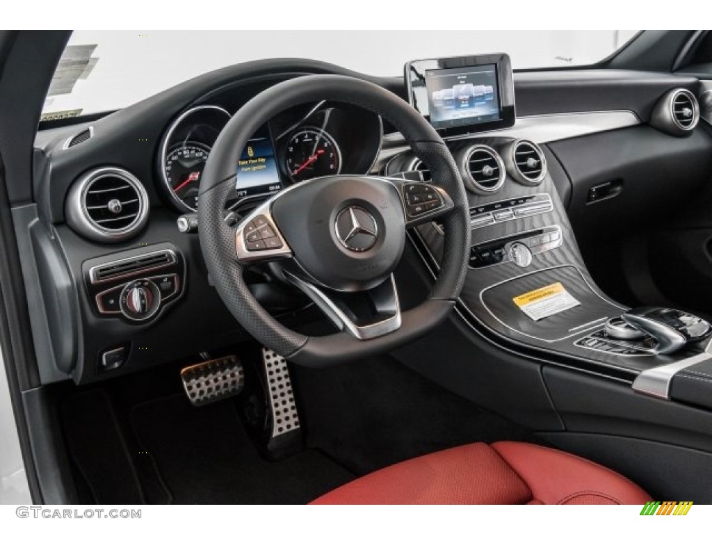2018 Mercedes-Benz C 300 Cabriolet Cranberry Red/Black Dashboard Photo #122349733