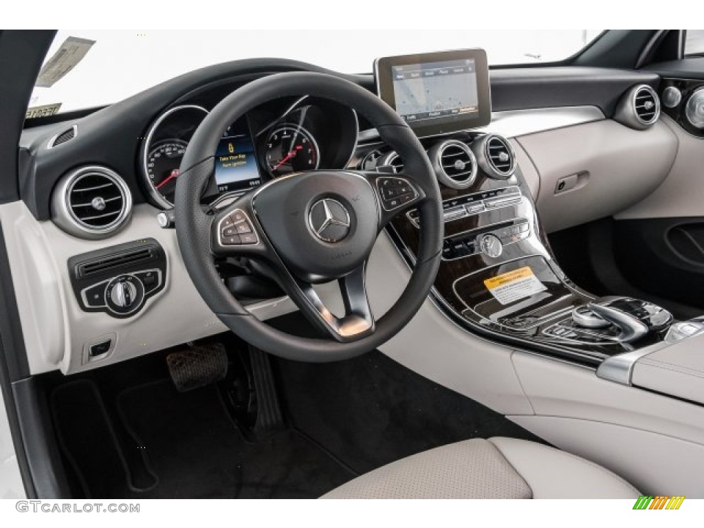 2018 Mercedes-Benz C 300 Cabriolet Crystal Grey/Black Dashboard Photo #122349946