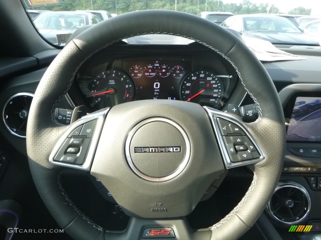 2018 Chevrolet Camaro SS Convertible Jet Black Steering Wheel Photo #122351563