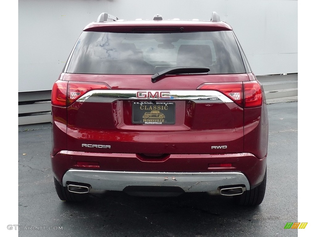 2018 Acadia Denali AWD - Crimson Red Tintcoat / Cocoa/Shale photo #3