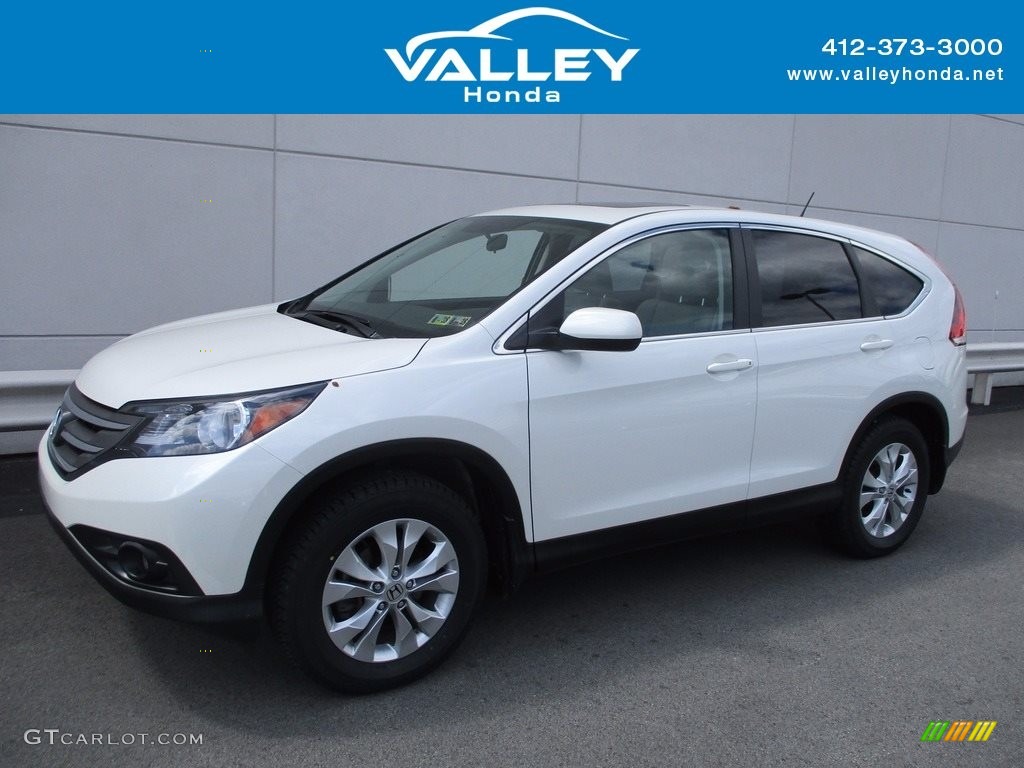 2014 CR-V EX AWD - White Diamond Pearl / Beige photo #1