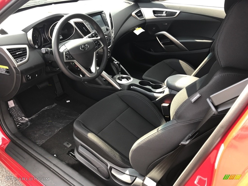 Black Interior 2017 Hyundai Veloster Value Edition Photo #122372011