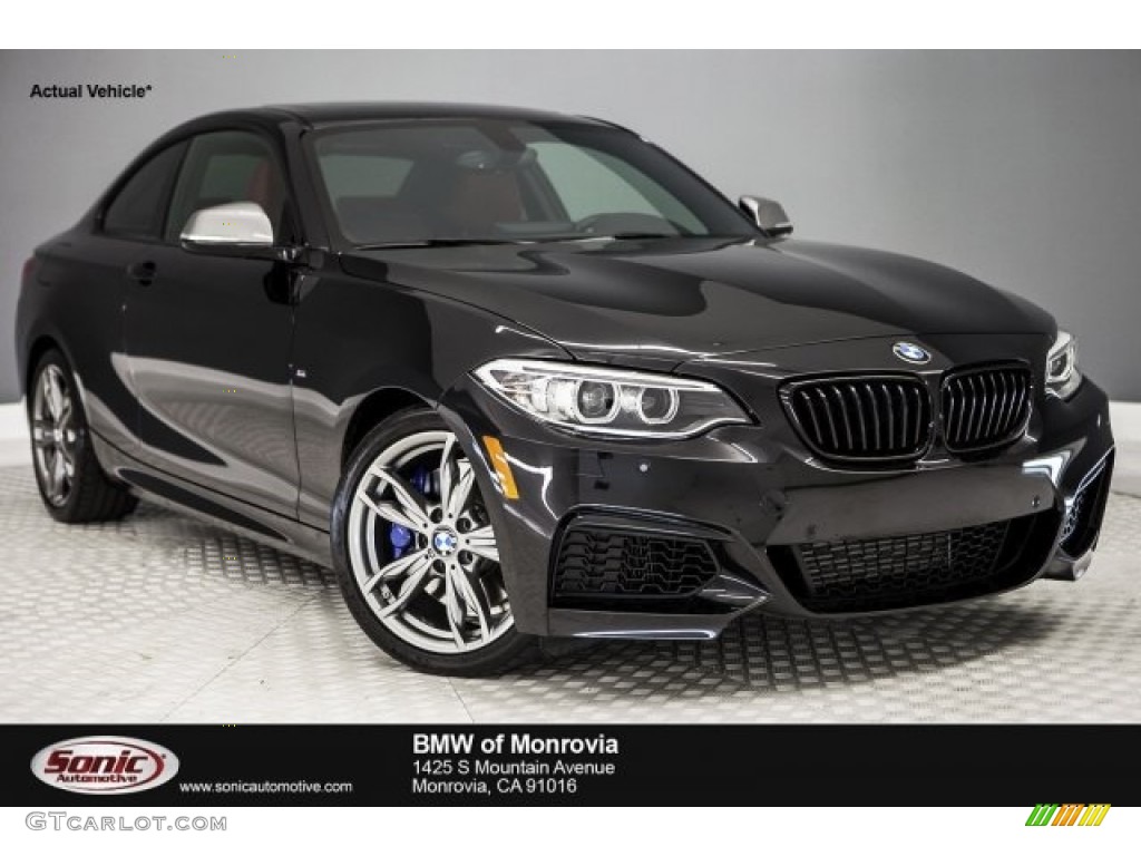 2014 M235i Coupe - Black Sapphire Metallic / Coral Red/Black photo #1