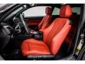2014 BMW M235i Coral Red/Black Interior Front Seat Photo