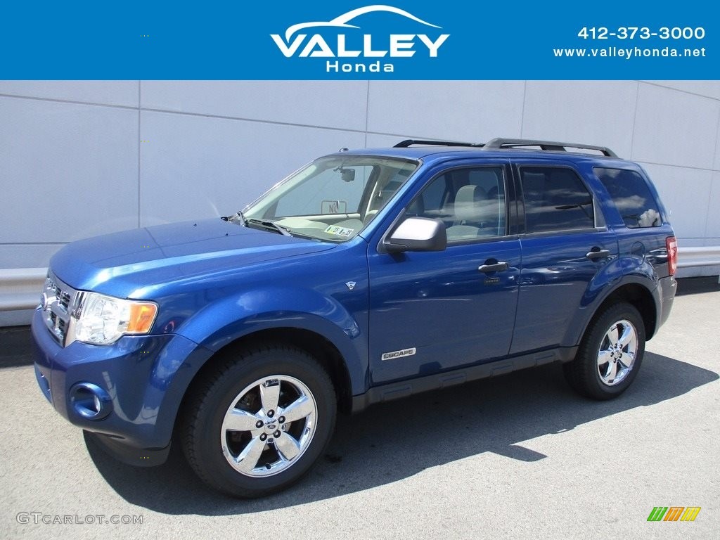 2008 Escape XLT V6 4WD - Vista Blue Metallic / Charcoal photo #1