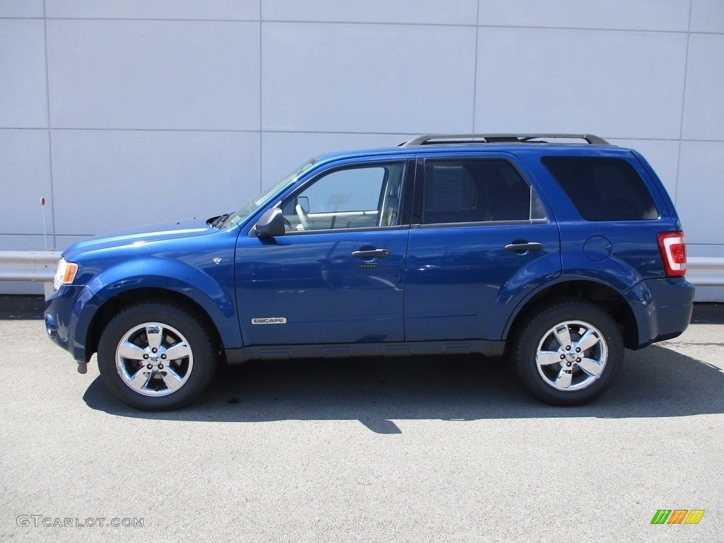 2008 Escape XLT V6 4WD - Vista Blue Metallic / Charcoal photo #2