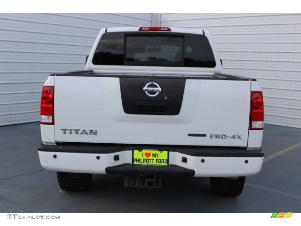 2010 Titan PRO-4X Crew Cab 4x4 - Blizzard White / Charcoal photo #9