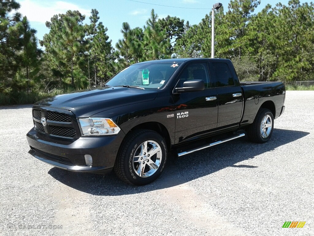 2017 1500 Express Quad Cab 4x4 - Brilliant Black Crystal Pearl / Black/Diesel Gray photo #1