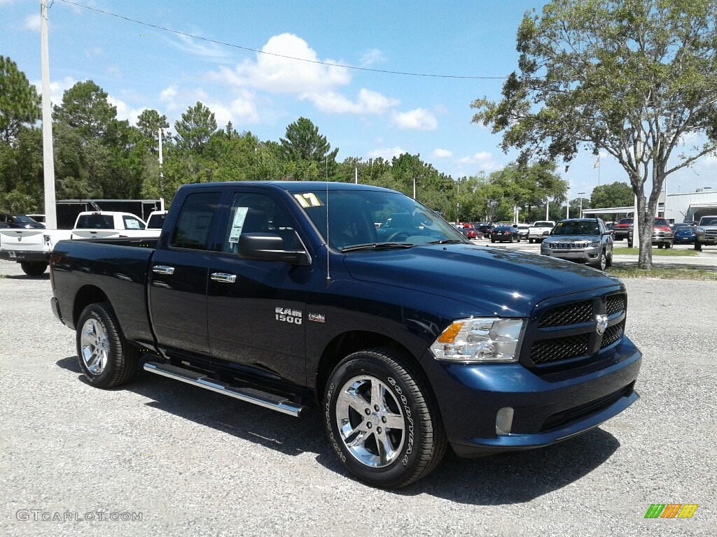 2017 1500 Express Quad Cab 4x4 - True Blue Pearl / Black/Diesel Gray photo #7