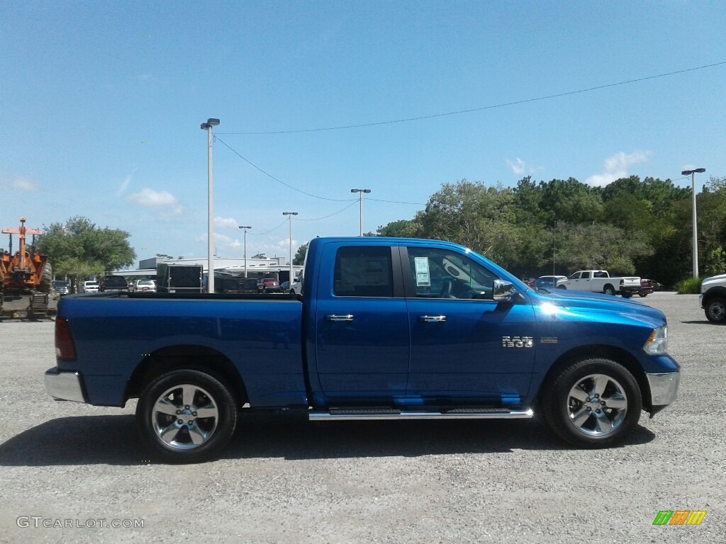 2017 1500 Big Horn Quad Cab 4x4 - Blue Streak Pearl / Black/Diesel Gray photo #6