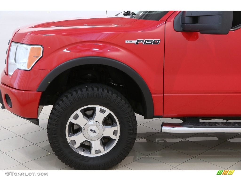 2010 F150 FX4 SuperCab 4x4 - Vermillion Red / Black photo #23