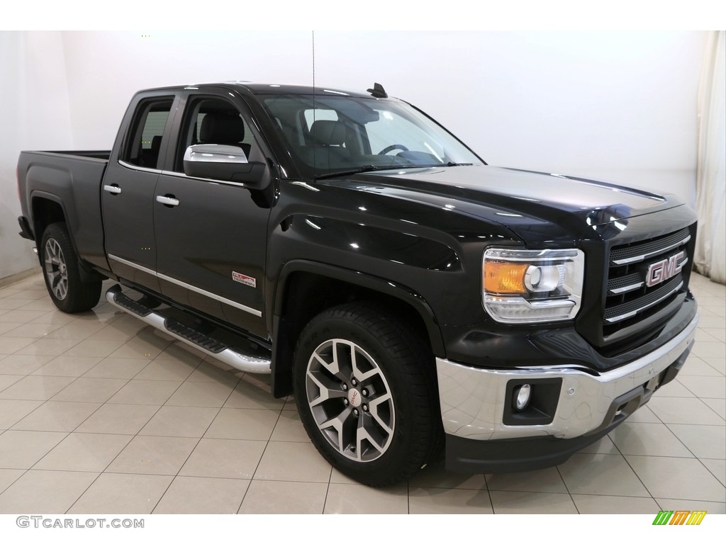 2015 Sierra 1500 SLT Double Cab 4x4 - Onyx Black / Jet Black photo #1