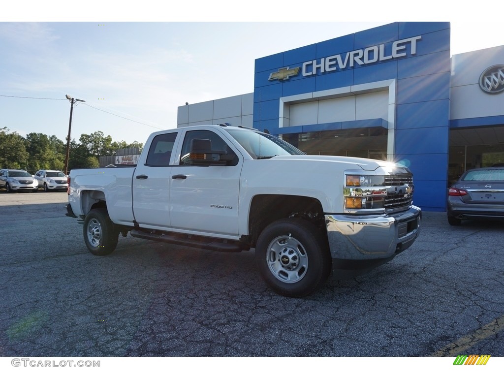 2017 Silverado 2500HD Work Truck Double Cab - Summit White / Dark Ash/Jet Black photo #1