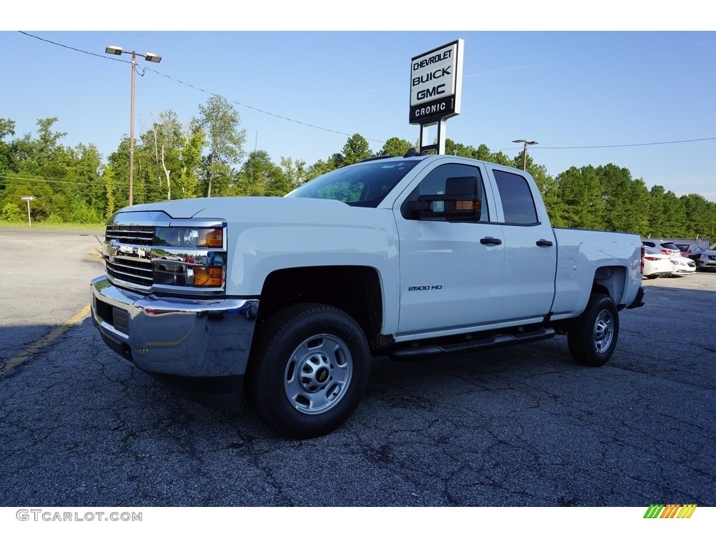 2017 Silverado 2500HD Work Truck Double Cab - Summit White / Dark Ash/Jet Black photo #3