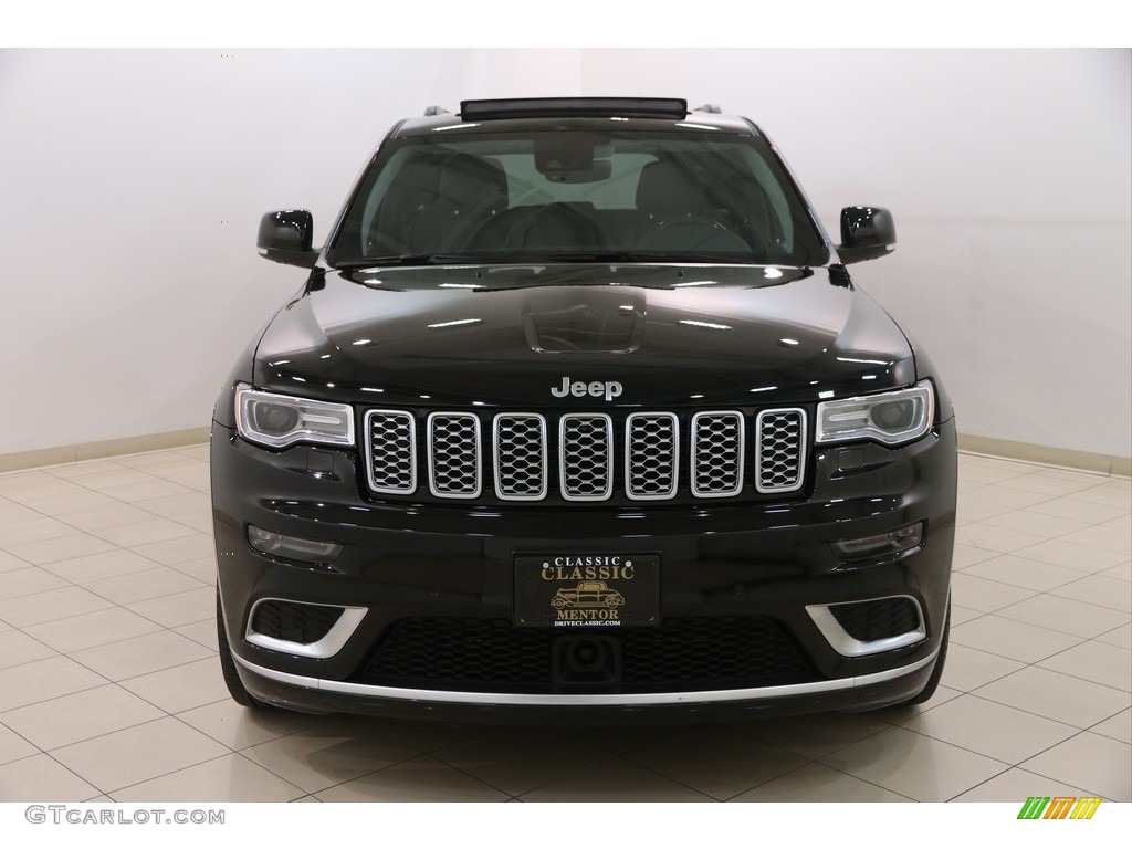 2017 Grand Cherokee Summit 4x4 - Diamond Black Crystal Pearl / Black photo #2