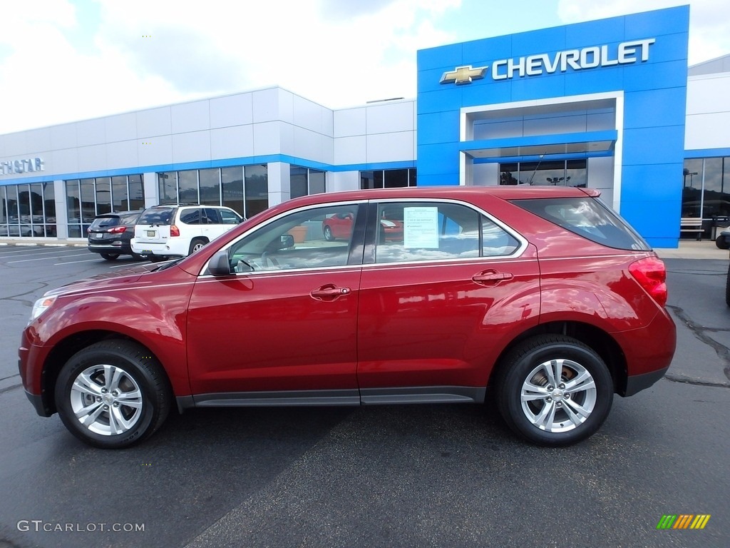 2010 Equinox LS AWD - Cardinal Red Metallic / Jet Black/Light Titanium photo #3