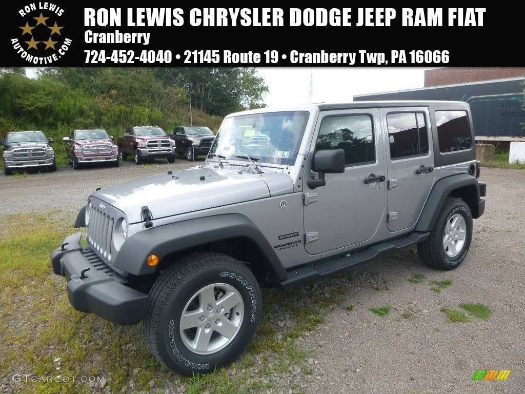 2017 Wrangler Unlimited Sport 4x4 - Billet Silver Metallic / Black photo #1
