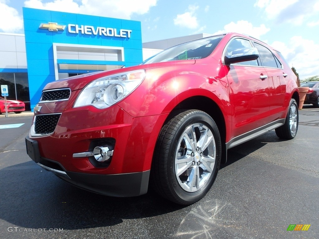 2013 Equinox LTZ AWD - Crystal Red Tintcoat / Brownstone/Jet Black photo #2