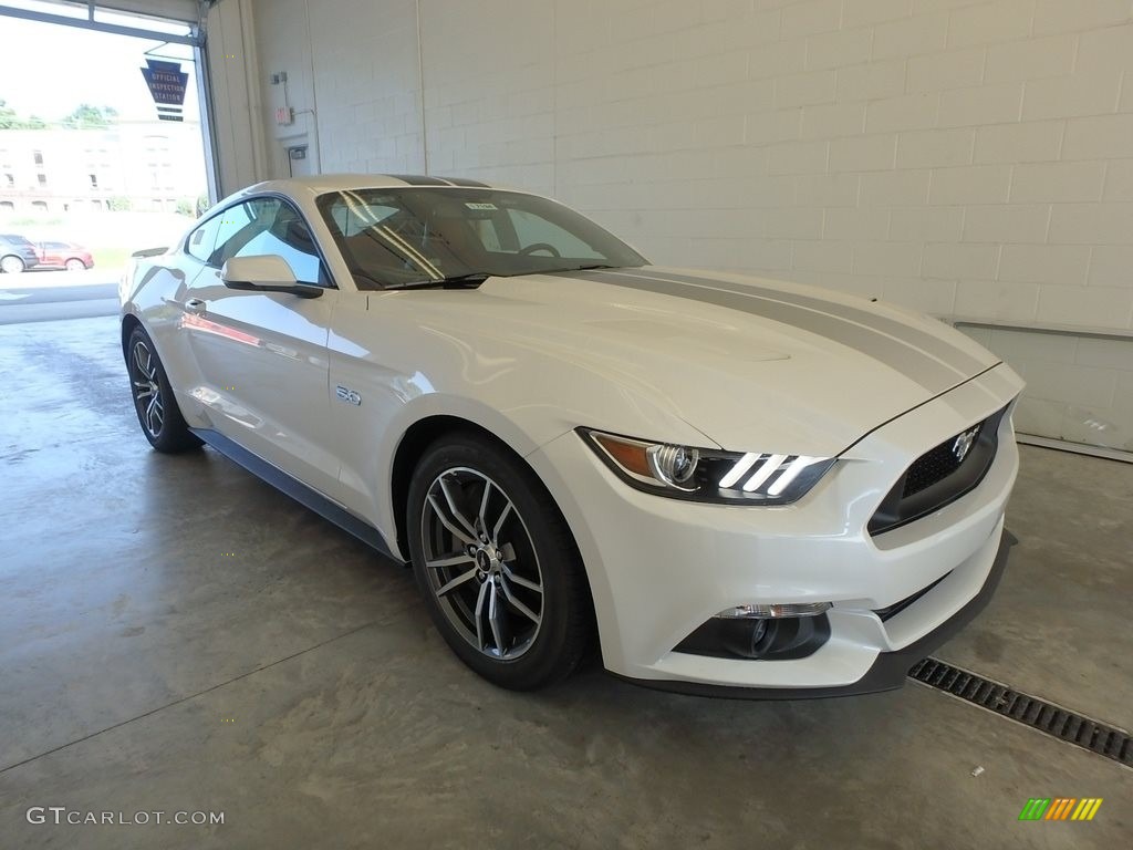 2017 Mustang GT Premium Coupe - White Platinum / Red Line photo #1