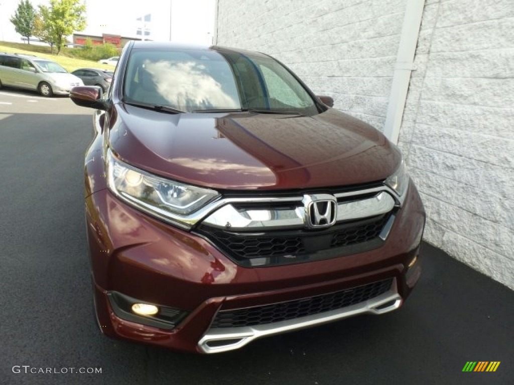 2017 CR-V EX-L AWD - Basque Red Pearl II / Gray photo #4