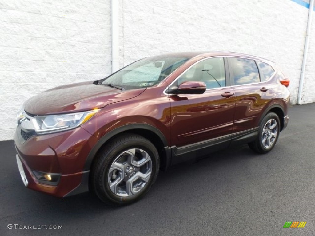 2017 CR-V EX-L AWD - Basque Red Pearl II / Gray photo #5