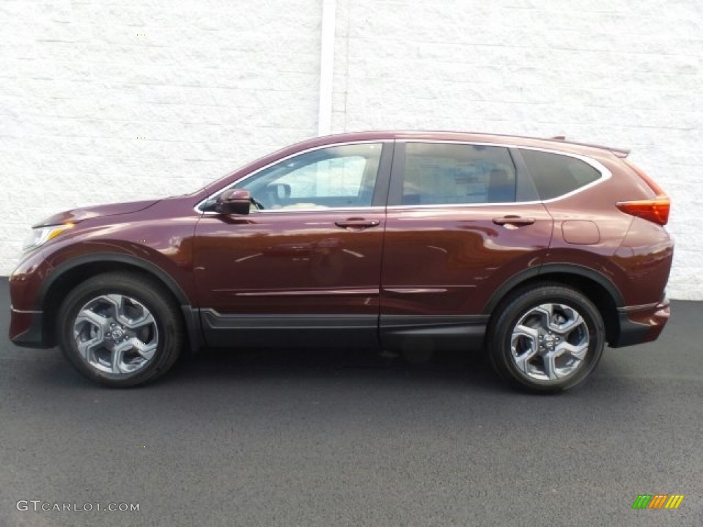 2017 CR-V EX-L AWD - Basque Red Pearl II / Gray photo #6