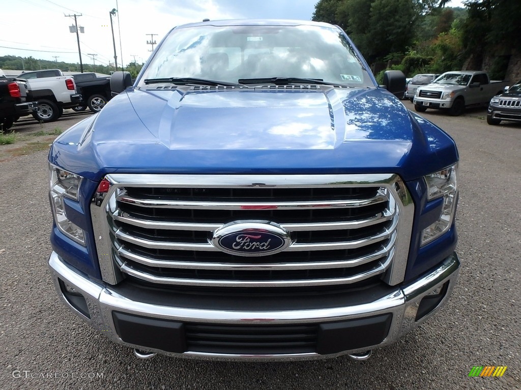 2017 F150 XLT SuperCab 4x4 - Lightning Blue / Earth Gray photo #7