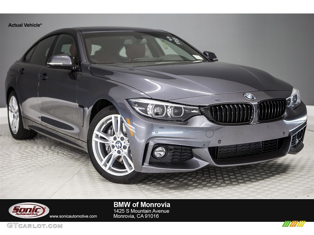 2018 4 Series 430i Gran Coupe - Mineral Grey Metallic / Coral Red photo #1