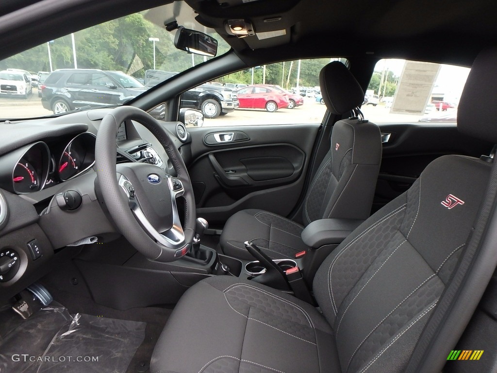 Charcoal Black Interior 2017 Ford Fiesta ST Hatchback Photo #122406507