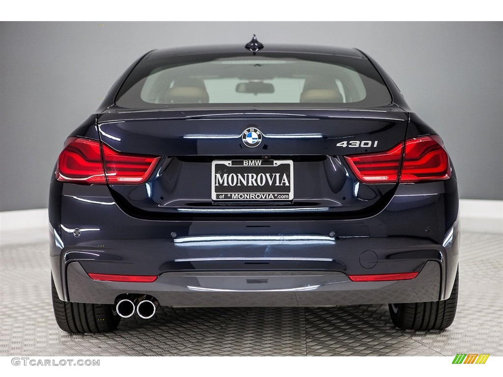 2018 4 Series 430i Gran Coupe - Carbon Black Metallic / Cognac photo #4