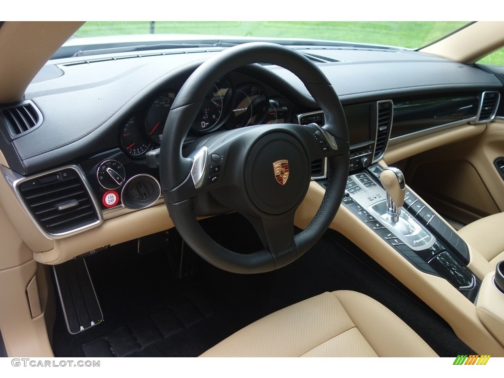 2015 Panamera 4 - White / Luxor Beige photo #19