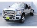 2011 Sterling Gray Metallic Ford F350 Super Duty Lariat Crew Cab 4x4 Dually  photo #3