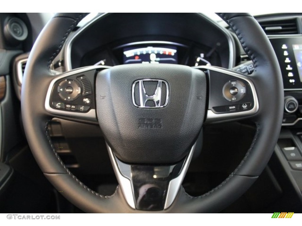 2017 Honda CR-V Touring Gray Steering Wheel Photo #122412282