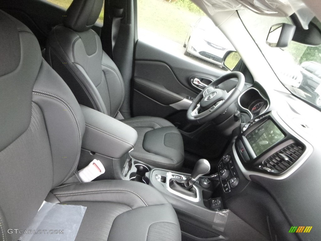 Black Interior 2018 Jeep Cherokee Latitude Plus 4x4 Photo #122413440