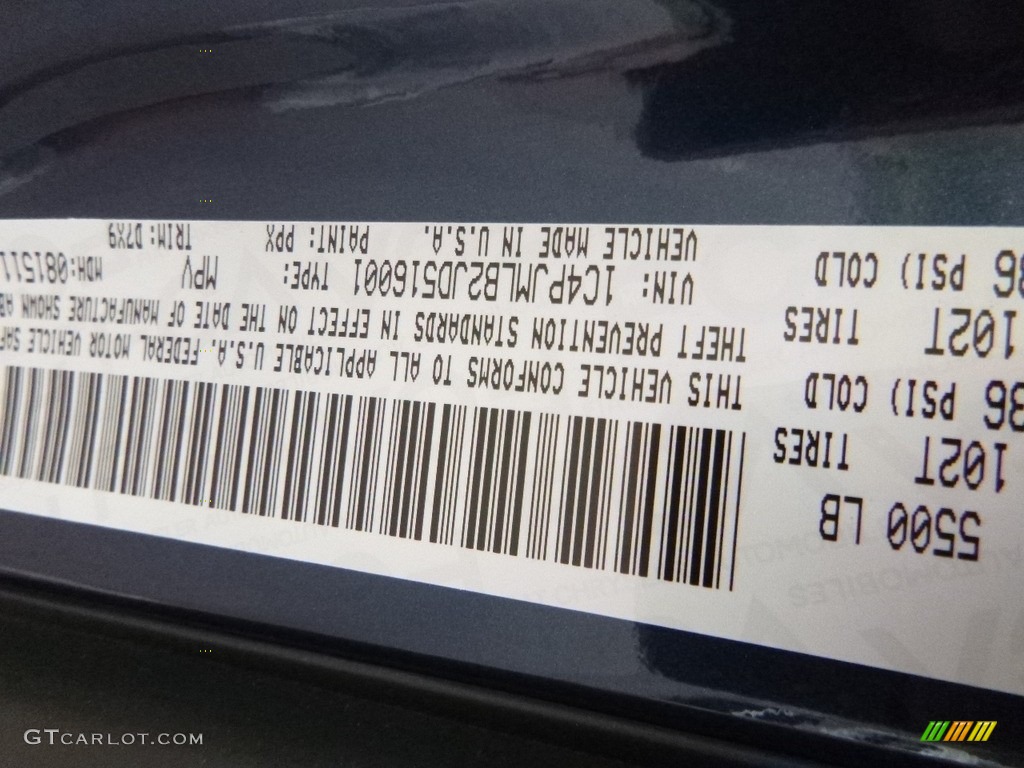 2018 Cherokee Color Code PPX for Patriot Blue Pearl Photo #122413575