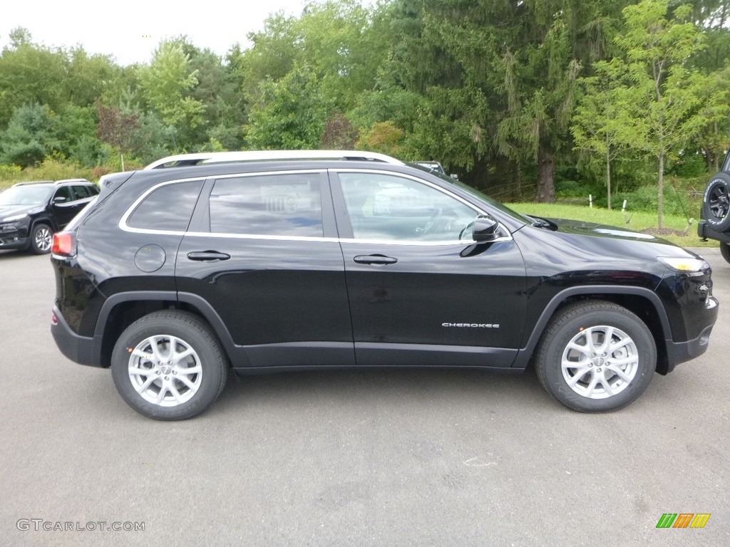 Diamond Black Crystal Pearl 2018 Jeep Cherokee Latitude 4x4 Exterior Photo #122416794