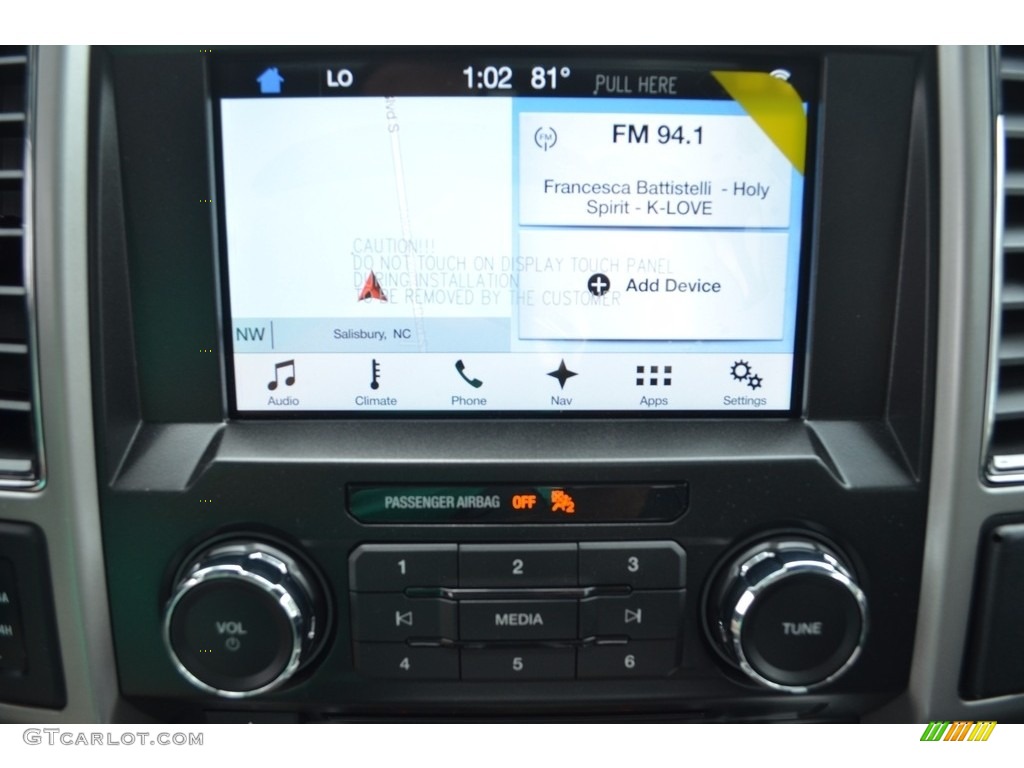 2018 F150 Lariat SuperCrew 4x4 - White Platinum / Black photo #12