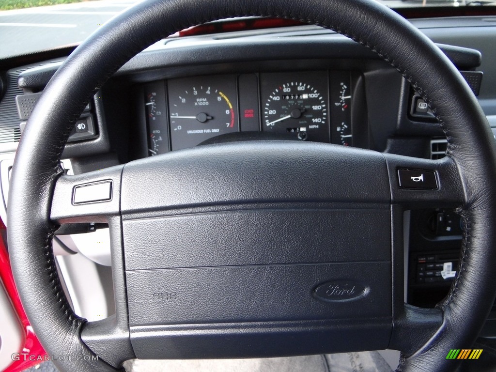 1993 Ford Mustang SVT Cobra Fastback Grey Steering Wheel Photo #122418900