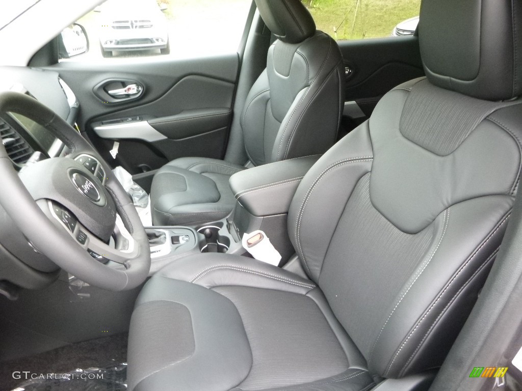 Black Interior 2018 Jeep Cherokee Latitude Plus 4x4 Photo #122419515