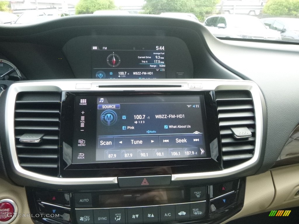 2017 Accord EX-L V6 Sedan - Champagne Frost Pearl / Ivory photo #14