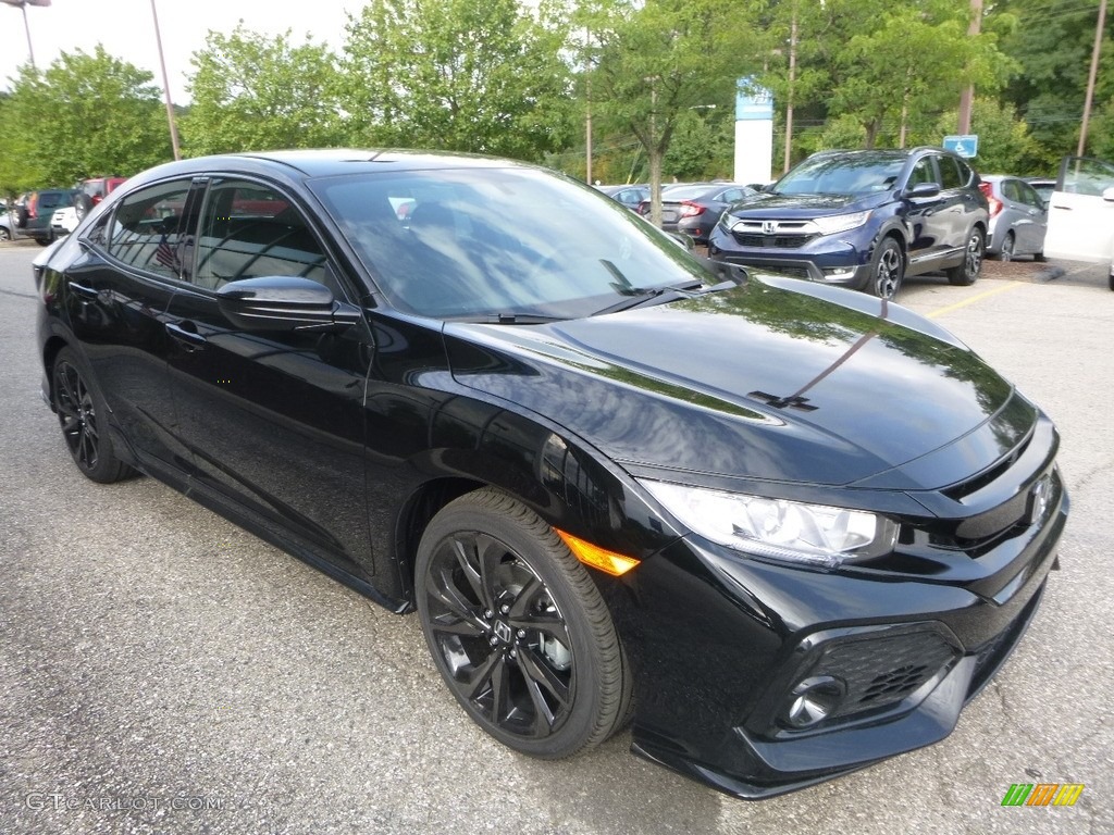 Crystal Black Pearl 2017 Honda Civic Sport Hatchback Exterior Photo #122421755