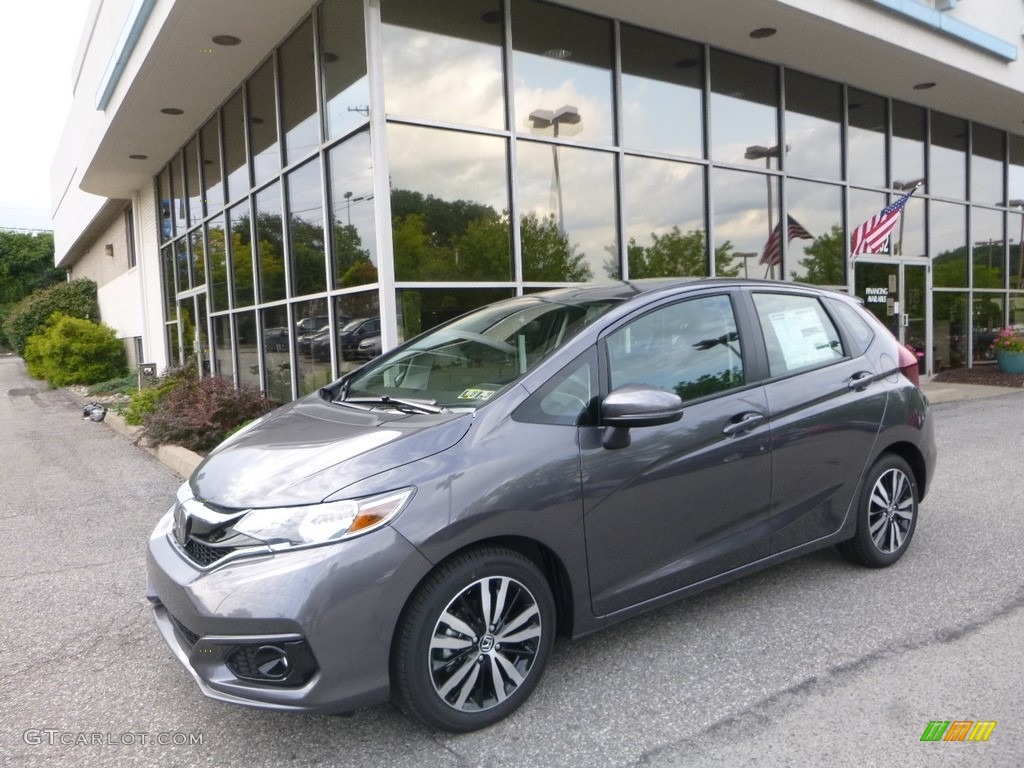 Modern Steel Metallic 2018 Honda Fit EX Exterior Photo #122422194