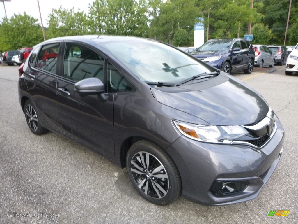 Modern Steel Metallic 2018 Honda Fit EX Exterior Photo #122422269