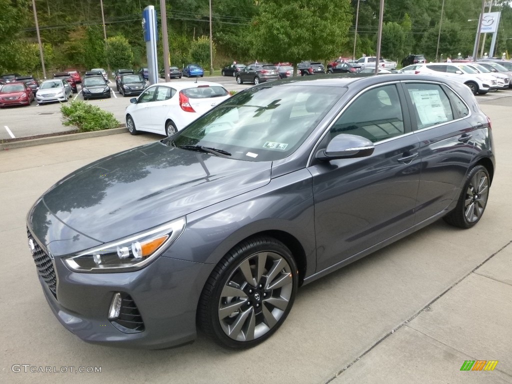 Black Noir Pearl 2018 Hyundai Elantra GT Sport Exterior Photo #122423532