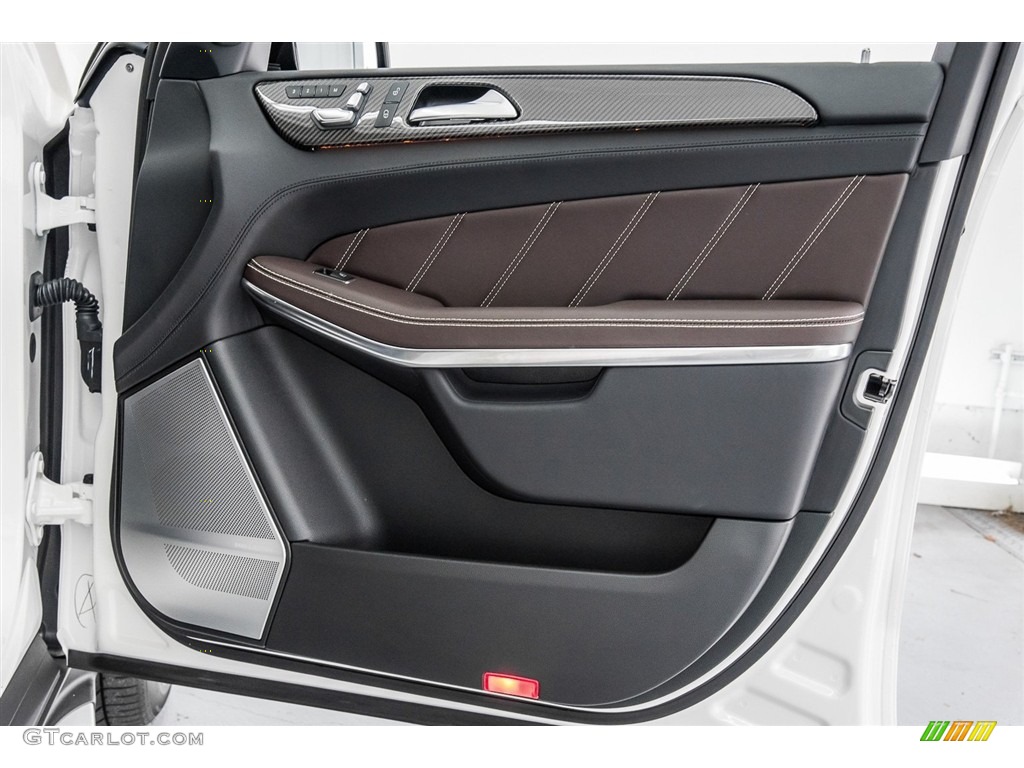 2018 Mercedes-Benz GLS 63 AMG 4Matic Espresso Brown/Black Door Panel Photo #122430743